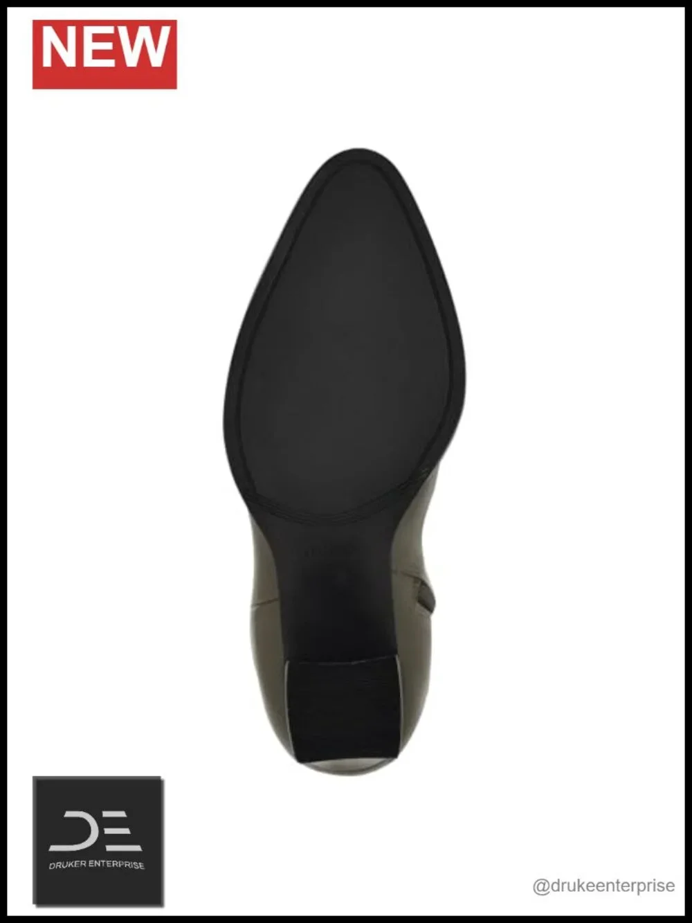 Over the Knee Block Heel Boots Leather Zipper Closure